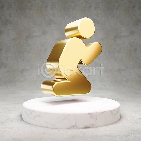 사람모양 사람없음 3D JPG 포토 해외이미지 광택 금색 기도 디지털 심볼 황금