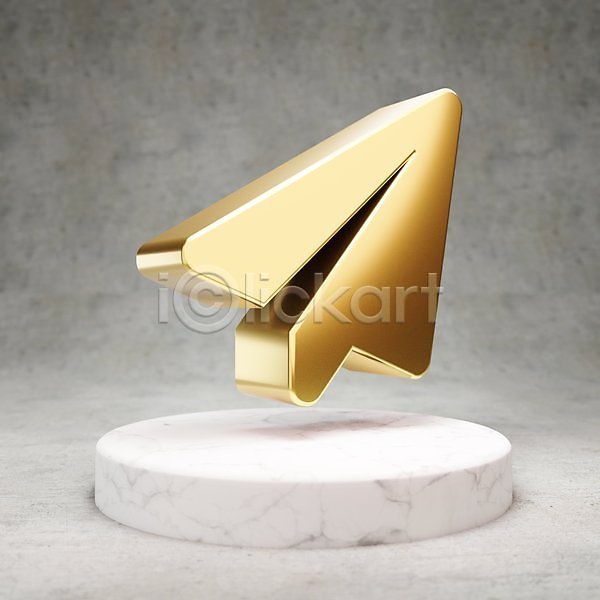 사람없음 3D JPG 포토 해외이미지 광택 금색 디지털 심볼 종이비행기 황금