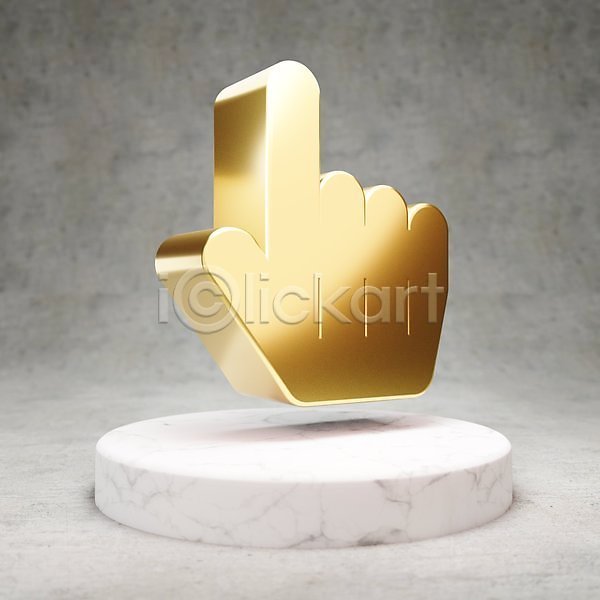 사람없음 3D JPG 포토 해외이미지 가리킴 광택 금색 디지털 손모양 심볼 황금