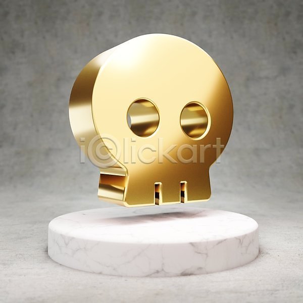 사람없음 3D JPG 포토 해외이미지 광택 금색 디지털 심볼 해골모형 황금