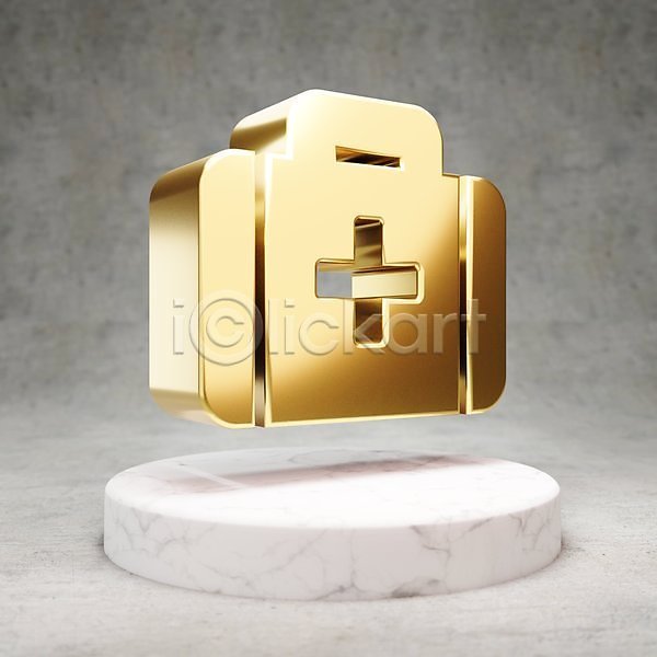 사람없음 3D JPG 포토 해외이미지 광택 구급상자 금색 디지털 심볼 황금