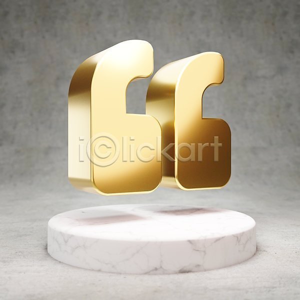 사람없음 3D JPG 포토 해외이미지 광택 금색 디지털 심볼 큰따옴표 황금