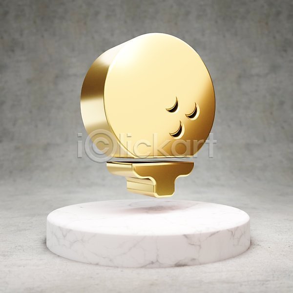 사람없음 3D JPG 포토 해외이미지 골프 공 광택 금색 디지털 심볼 황금