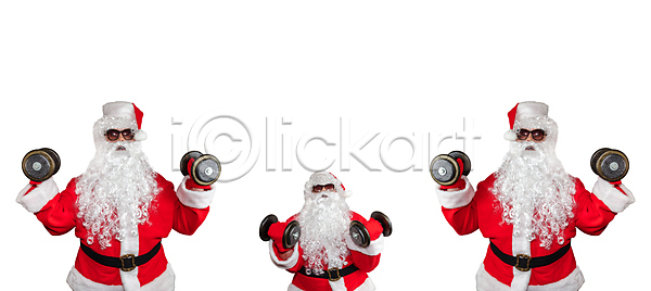 새로움 축하 남자 백인 사람 한명 JPG 포토 해외이미지 12월 건강 겨울 계절 고립 기회 무거움 미소 백그라운드 보디빌딩 빨간색 산타클로스 상자 선물 수염 스포츠 아령 아빠 안경 옛날 운동 잡기 전통 카피스페이스 크리스마스 클라우스 해외포토 활 휴가 흰색