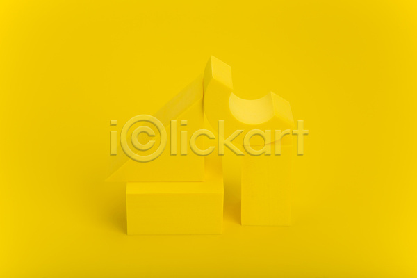사람없음 3D JPG 포토 해외이미지 노란배경 노란색 목업 사각형 삼각형 스튜디오촬영 실내 쌓기 오브젝트 입체도형 직사각형