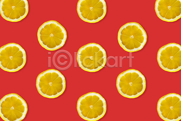 달콤 상큼 신선 사람없음 JPG 포토 해외이미지 단면 레몬 빨간색 패턴 패턴백그라운드