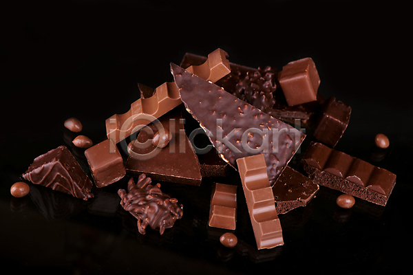 달콤 사람없음 JPG 포토 해외이미지 갈색 다양 디저트 백그라운드 슬라이스 조각 초콜릿