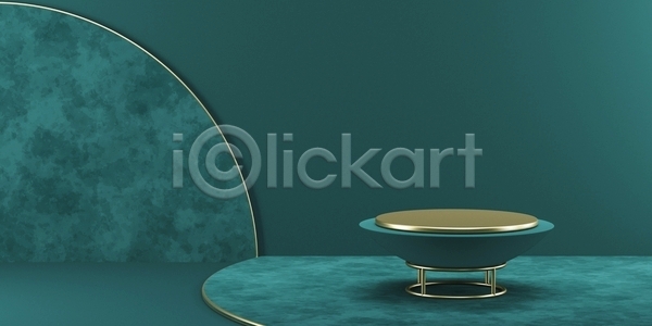 사람없음 3D JPG 포토 해외이미지 공백 그래픽 디자인 목업 무대 백그라운드 심플 초록색 카피스페이스 탁자 포디움