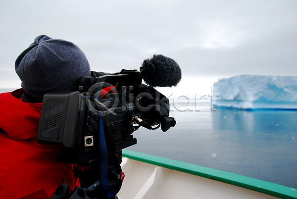 사람없음 JPG 포토 해외이미지 남극 바다 방송 빙산 촬영 카메라 텔레비전