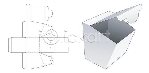 사람없음 EPS 일러스트 해외이미지 상자 설계도 종이 패키지 해외일러스트 흰색