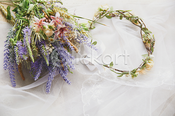 로맨틱 사람없음 JPG 포토 하이앵글 해외이미지 결혼 꽃 스몰웨딩 화관