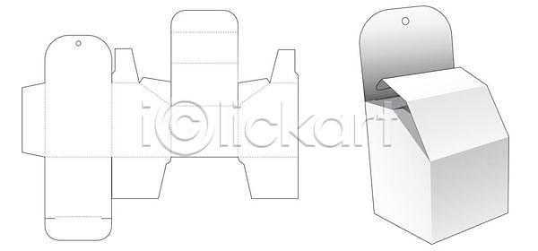 사람없음 EPS 일러스트 해외이미지 상자 설계도 종이 패키지 해외일러스트 흰색