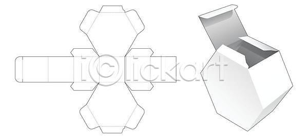 사람없음 EPS 일러스트 해외이미지 상자 설계도 종이 패키지 해외일러스트 흰색