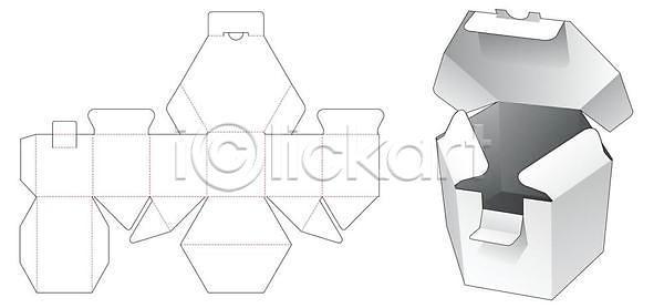 사람없음 EPS 일러스트 해외이미지 상자 설계도 종이 패키지 해외일러스트 흰색
