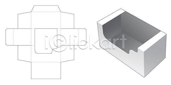 사람없음 EPS 일러스트 해외이미지 상자 설계도 종이 패키지 해외일러스트 흰색