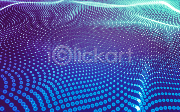 사람없음 3D JPG 해외이미지 물방울무늬 백그라운드 빛 웨이브 파란색 폴리곤