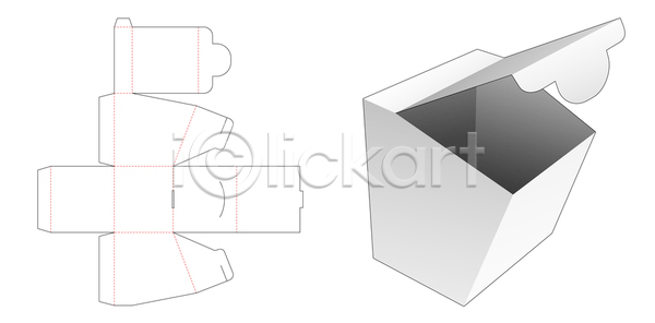 사람없음 JPG 일러스트 해외이미지 상자 설계도 종이 테이크아웃 패키지 해외일러스트 흰색