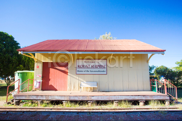 사람없음 JPG 포토 해외이미지 시골 야외 역 전철역 주간 풍경(경치) 호주