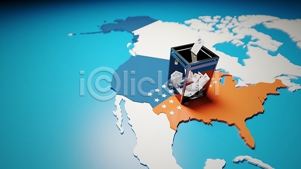선거 선택 사람없음 3D JPG 일러스트 포토 해외이미지 대통령 미국 민주주의 봉투 정치 지도 추상 캠페인 컨셉 투표 파란배경 파란색