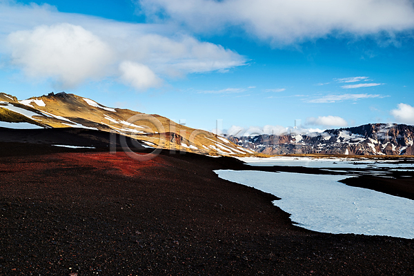 사람없음 JPG 포토 해외이미지 구름(자연) 내추럴 밭 북쪽 빙하 산 산악지대 아이슬란드 야외 여행 용암 자연 지열 지질학 파란색 풍경(경치) 하늘 하이킹 화산 황무지