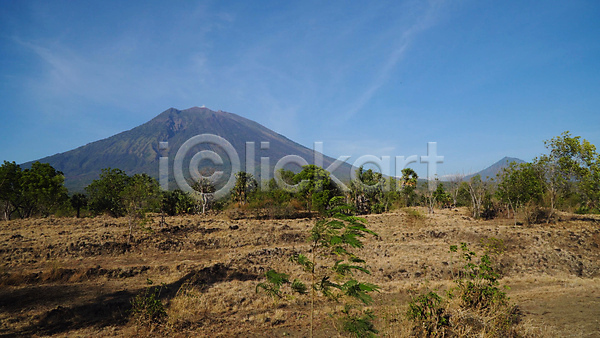 사람없음 JPG 포토 해외이미지 계곡 구름(자연) 나무 내추럴 발리 산 숲 야외 언덕 인도네시아 자연 장면 초록색 풍경(경치) 하늘