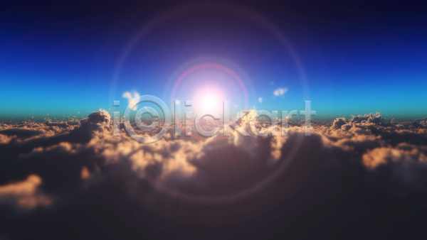 사람없음 3D JPG 디지털합성 일러스트 해외이미지 구름(자연) 빛 야외 주간 태양 풍경(경치) 하늘 황혼