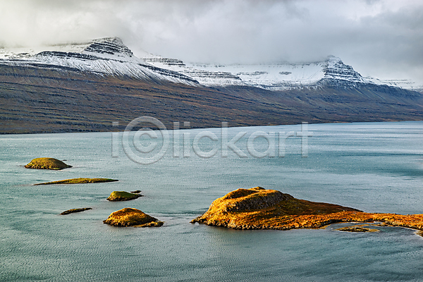 사람없음 JPG 포토 해외이미지 구름(자연) 내추럴 물 북쪽 빙하 산 아이슬란드 야외 여름(계절) 여행 자연 파노라마 파란색 풍경(경치) 하늘