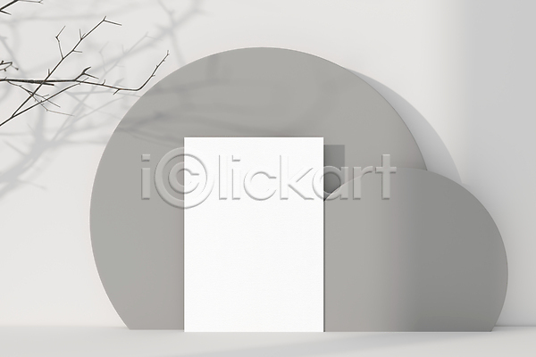 사람없음 JPG 포토 해외이미지 나뭇가지 목업 원형 종이 프레임 흰배경