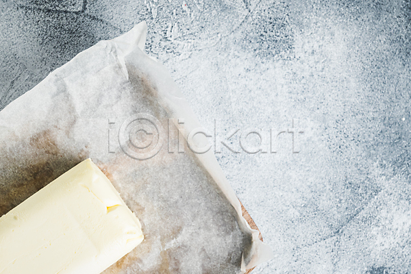 사람없음 JPG 포토 하이앵글 해외이미지 버터 식재료 실내 종이호일 카피스페이스 흰배경
