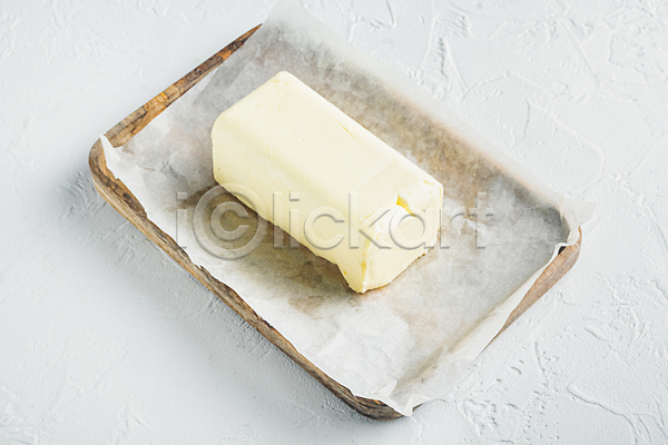 사람없음 JPG 포토 해외이미지 버터 식재료 실내 종이호일 흰배경