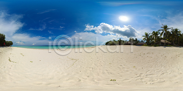 휴식 사람없음 JPG 포토 해외이미지 나무 만 맑음 모래 모래사장 물 바다 석호 섬 손바닥 아시아 야외 여행 이국적 자연 해외포토 휴가 휴양지