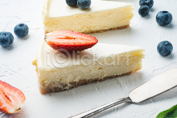 달콤 사람없음 JPG 포토 해외이미지 디저트 딸기 블루베리 잼나이프 치즈케이크 케이크