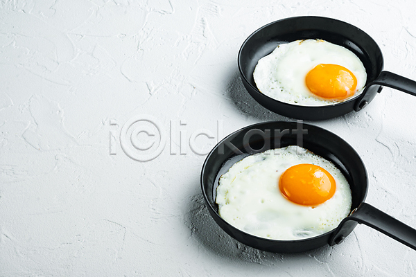사람없음 JPG 포토 해외이미지 계란 계란요리 계란프라이 음식 카피스페이스 프라이팬
