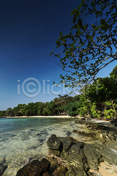 침묵 동양인 사람없음 JPG 포토 해외이미지 맑음 멀리 모래 바다 섬 아시아 캄보디아 파라다이스