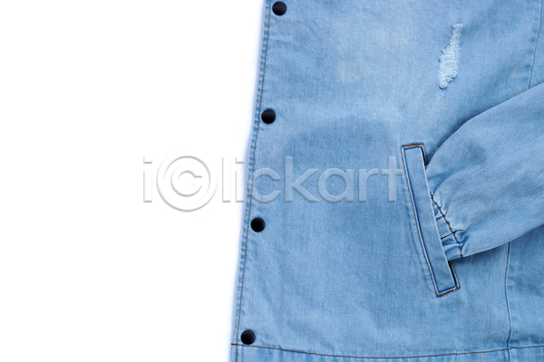 사람없음 JPG 포토 하이앵글 해외이미지 셔츠 실내 질감 천(직물) 청바지 청자켓 흰배경