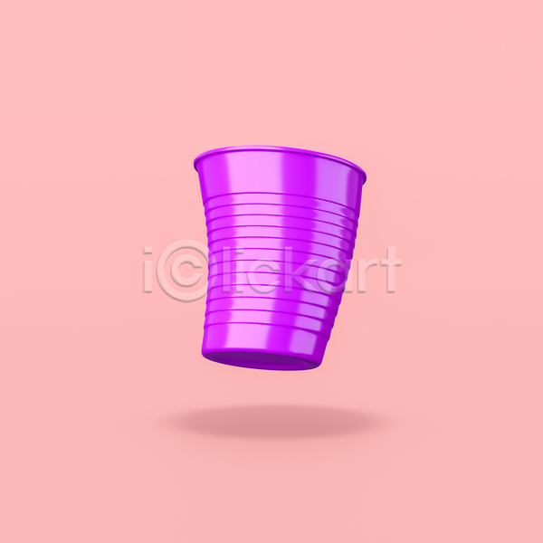 사람없음 3D JPG 일러스트 포토 해외이미지 분홍색배경 오브젝트 일회용 플라스틱컵