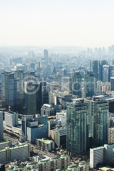 사람없음 JPG 포토 하이앵글 도시풍경 맑음 봄 비즈니스 빌딩 서울 야외 여의도 전경 주간 파란색 풍경(경치) 하늘 한국