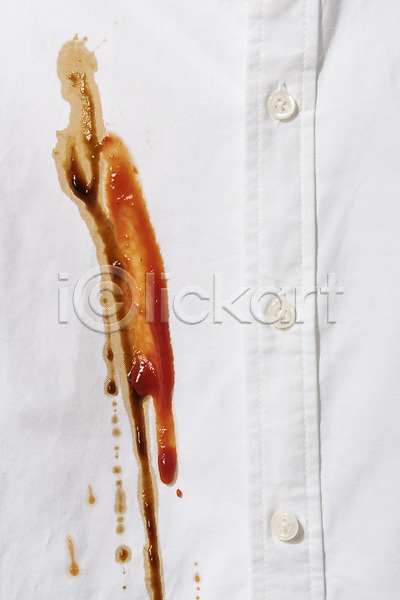 지저분함 사람없음 JPG 포토 가사 빨래 스튜디오촬영 실내 양념 얼룩 와이셔츠 청결 청소 케첩 흰옷