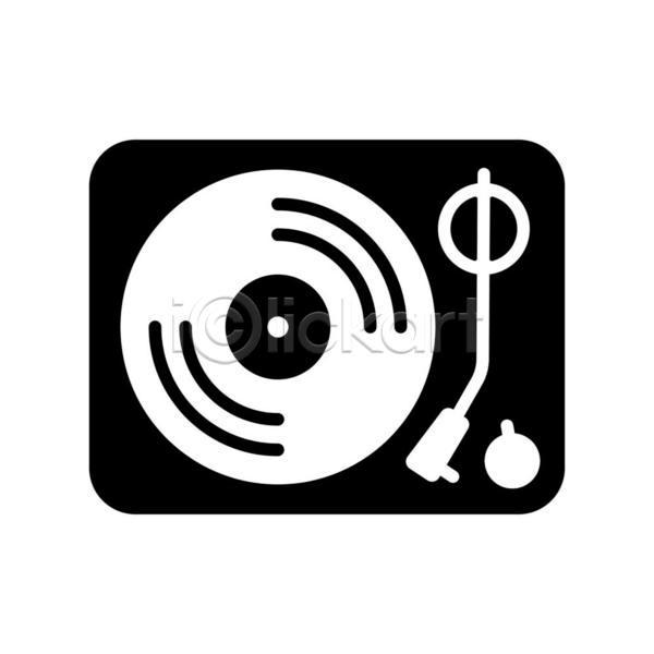 사람없음 EPS 아이콘 일러스트 해외이미지 레코드판 레코드플레이어 아날로그 음악
