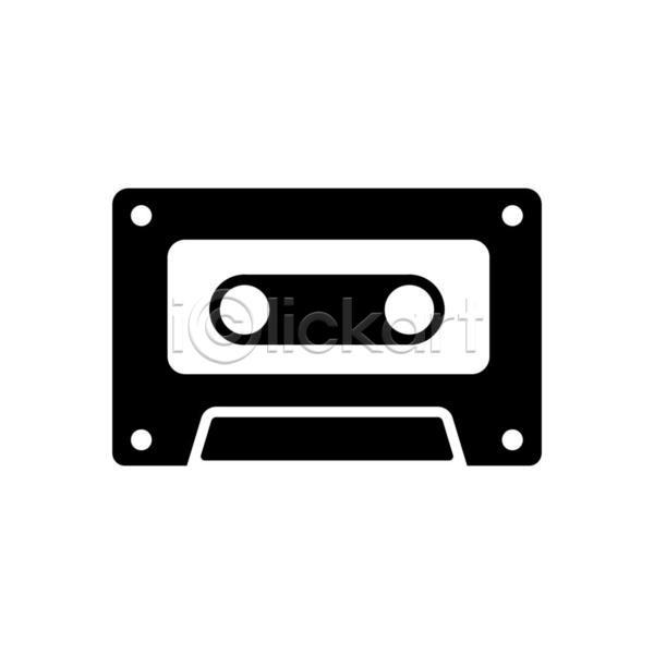 사람없음 EPS 아이콘 일러스트 해외이미지 아날로그 음악 카세트테이프 카세트테잎(녹음)