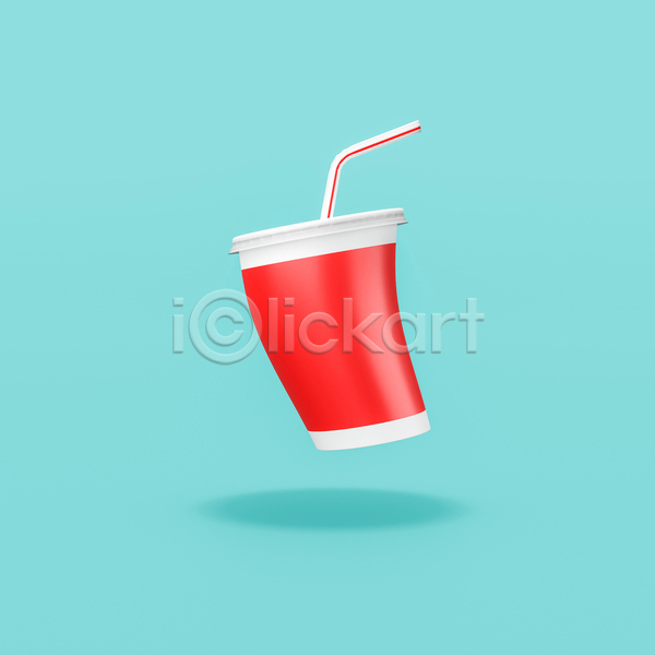 사람없음 3D JPG 일러스트 포토 해외이미지 빨대 오브젝트 음료 음료수병 일회용 파란배경
