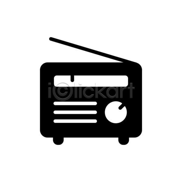 사람없음 EPS 아이콘 일러스트 해외이미지 라디오 아날로그 안테나 음악 통신
