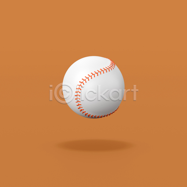 사람없음 3D JPG 일러스트 포토 해외이미지 야구 야구공 오브젝트 주황색배경