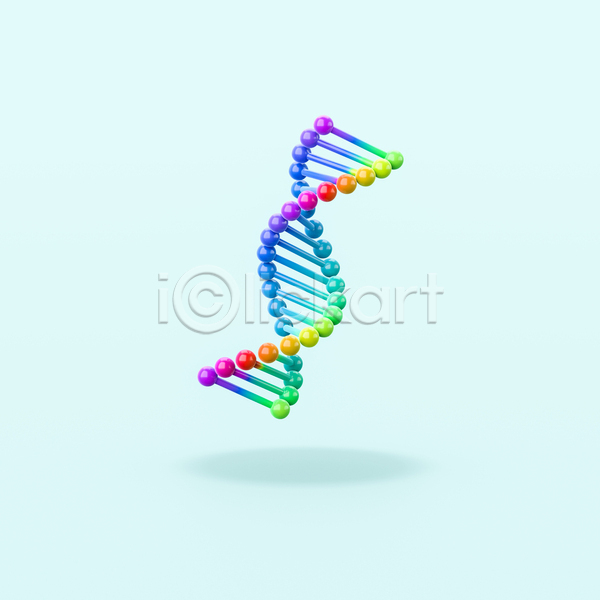 사람없음 3D JPG 일러스트 포토 해외이미지 DNA 생명공학 오브젝트 이중나선 이중나선구조 파란배경
