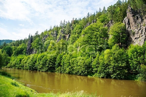 사람없음 JPG 포토 해외이미지 강 강렬 나쁜 숲 스파 야외 여행 유럽 자연 체코 초록색 풍경(경치) 하이킹 휴가