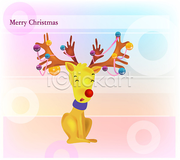 EPS 일러스트 겨울 계절 기념일 동물 루돌프 방울(장식품) 사슴 육지동물 척추동물 크리스마스 크리스마스장식 크리스마스트리 포유류
