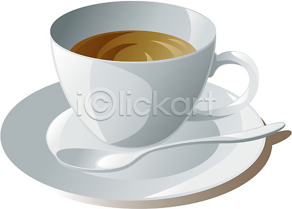 사람없음 EPS 모던아이콘 아이콘 일러스트 숟가락 음식 커피 커피잔