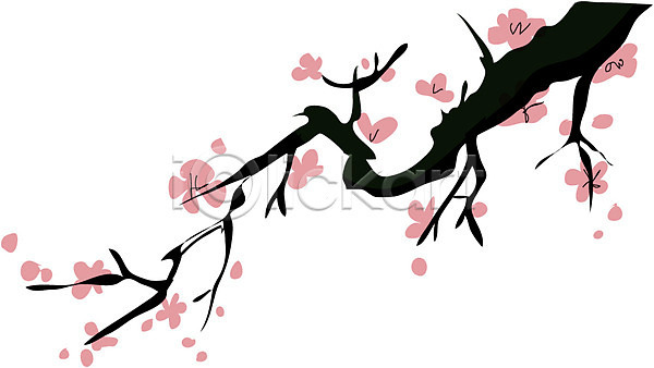 사람없음 EPS 일러스트 꽃 꽃나무 나무 명절 벚꽃 새해 설날 식물 자연 클립아트 한국