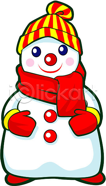 사람없음 EPS 아이콘 겨울 계절 눈사람 목도리 사계절 인형 자연 장갑 크리스마스 털모자 풍경(경치)