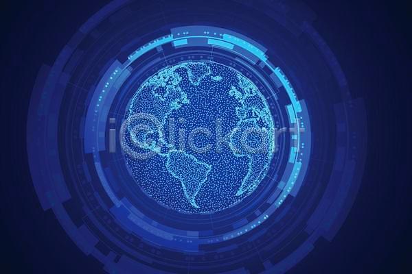 사람없음 EPS 일러스트 해외이미지 그래픽 그래픽백그라운드 디지털 지구 파란색 홀로그램
